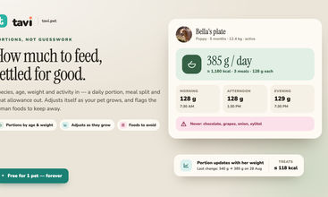 Tavi : Pet Health tracker screenshot