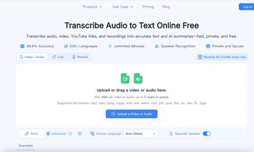 Transcribe Audio to Text screenshot