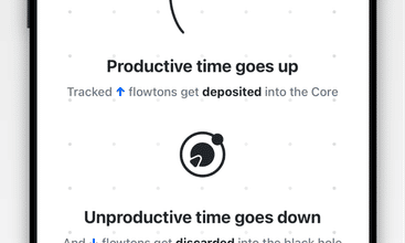 Flowton: the "time particle" screenshot