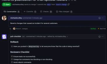 Pull Checklist screenshot