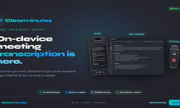 Clearminutes screenshot