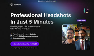 ResumePhoto.ai screenshot