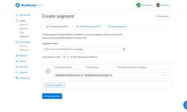 MailBluster screenshot