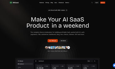 MkSaaS screenshot