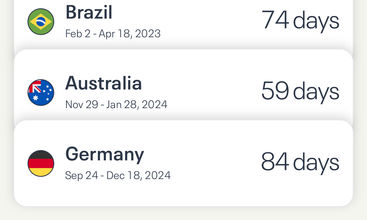 Green Card Trips screenshot