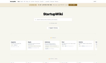 StartupWiki screenshot