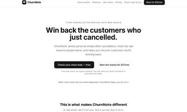 ChurnNote screenshot
