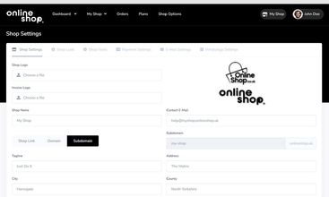 Online Shop screenshot