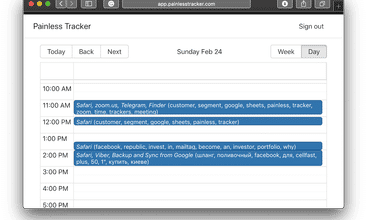 Painless Time Tracker screenshot