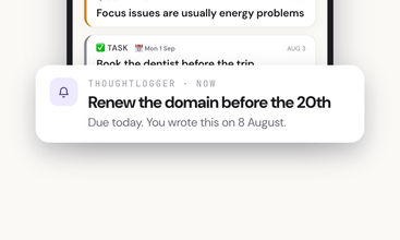 ThoughtLogger screenshot