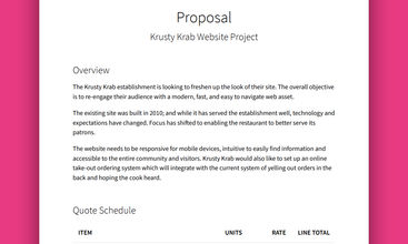 Colibro Proposals screenshot