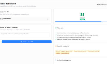 Facilecv screenshot