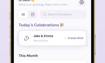 WishDay: AI Occasion Reminders & Greetin screenshot