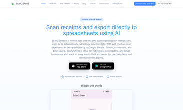 Scan2Sheet screenshot