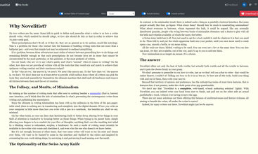 Novelitist screenshot