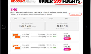 DiscountFlights.com screenshot