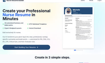 Nurse Resume Builder screenshot