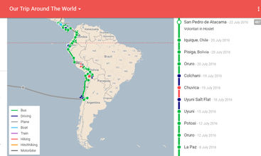 TravelMap screenshot