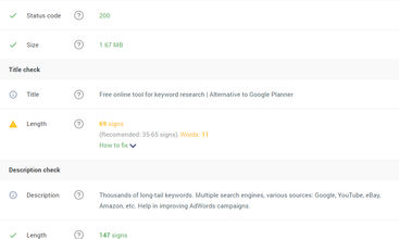 Sitechecker screenshot