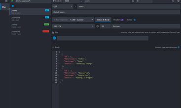 Mockoon screenshot