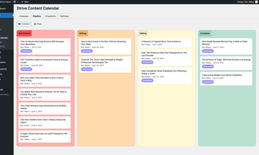 Strive Content Calendar screenshot