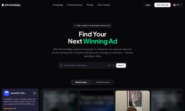 WinnerAdSpy screenshot