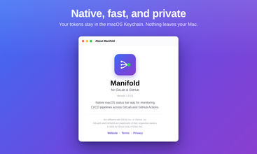 ManifoldCI — Pipelines Monitor for Mac screenshot