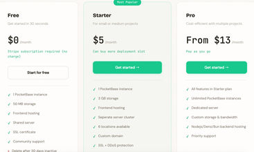 PocketBase Cloud screenshot