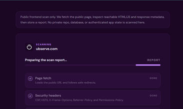 Ubserve screenshot