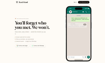 RareFriend AI screenshot