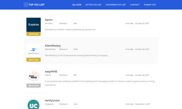 Top ICO List screenshot