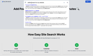 Easy Site Search screenshot