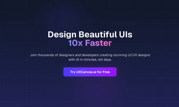 UX Canvas screenshot