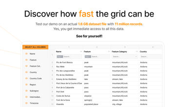 DataTableDev screenshot