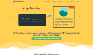 APITemplate.io screenshot