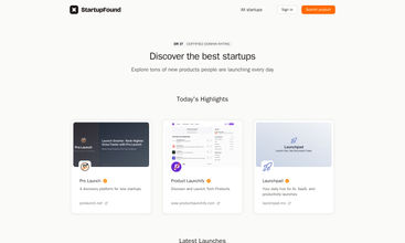 StartupFound screenshot