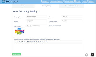 Seomator screenshot
