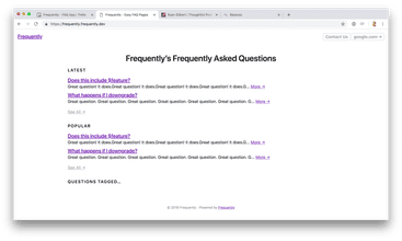 Frequently.io screenshot
