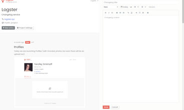 Logster screenshot