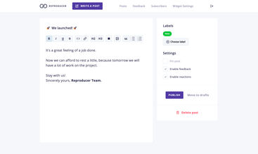 Reproducer screenshot