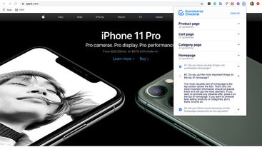 Ecommerce Conversion Checklist screenshot