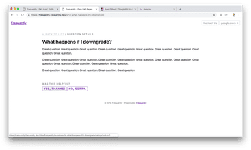Frequently.io screenshot