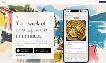 Mise: Meal Plan & Grocery List screenshot