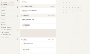 Routine screenshot
