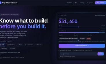Project Cost Estimator screenshot