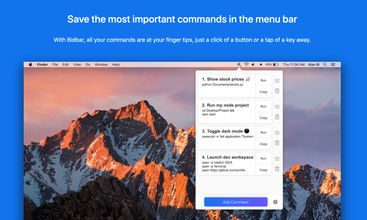 Bidbar screenshot