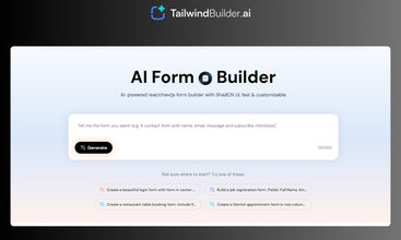Tailwind Builder screenshot