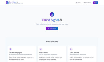 Brand Signal AI screenshot