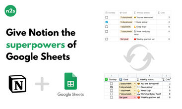 Notion2Sheets screenshot