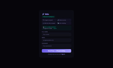 velo screenshot
